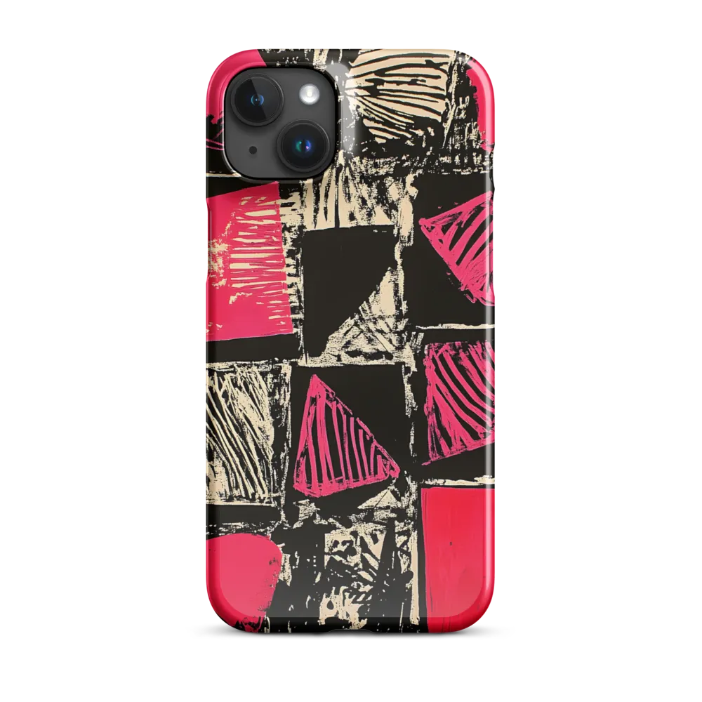 Geometric Symphony in Pink and Black