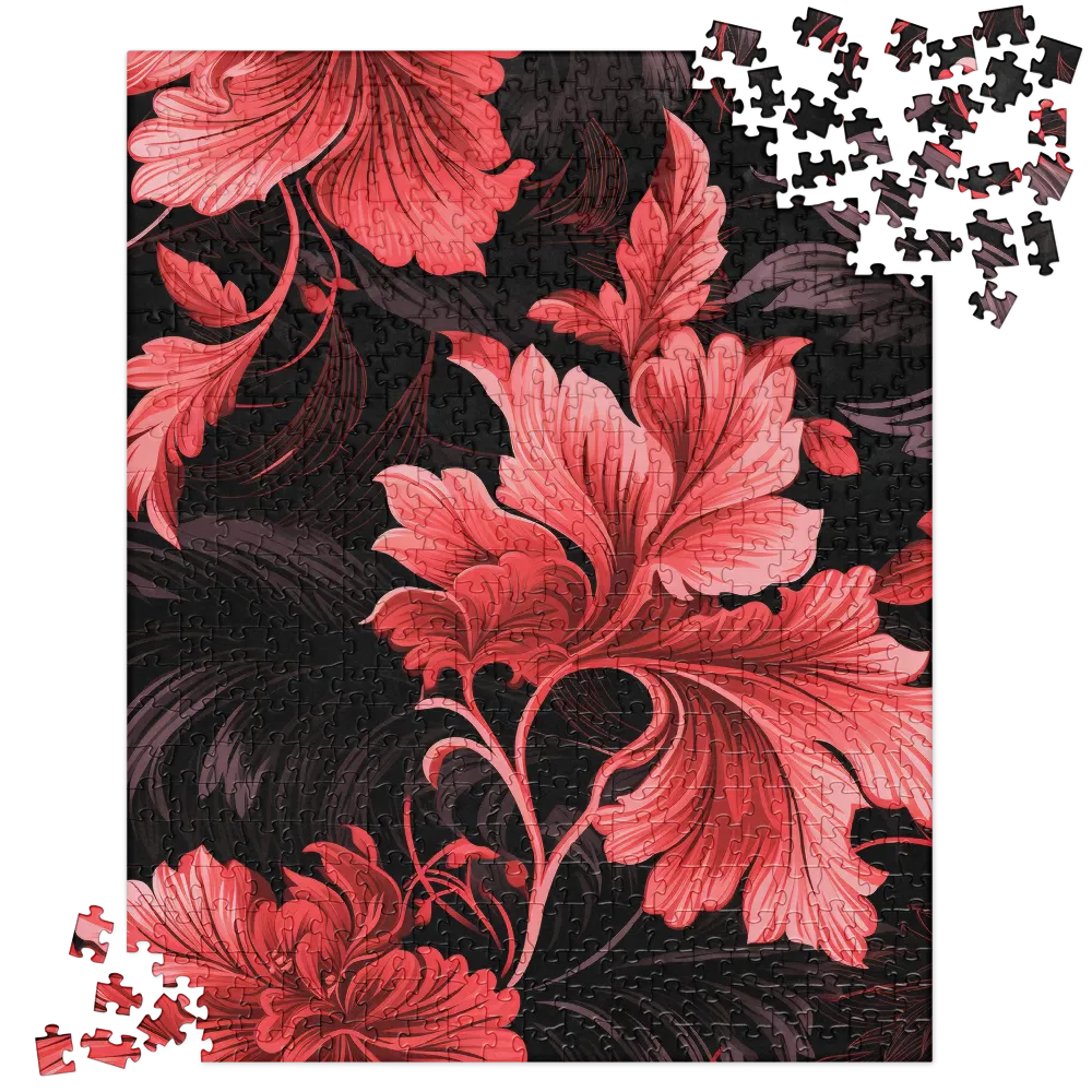 Tropical Elegance in Red | Jigsaw Puzzle | 520 pieces