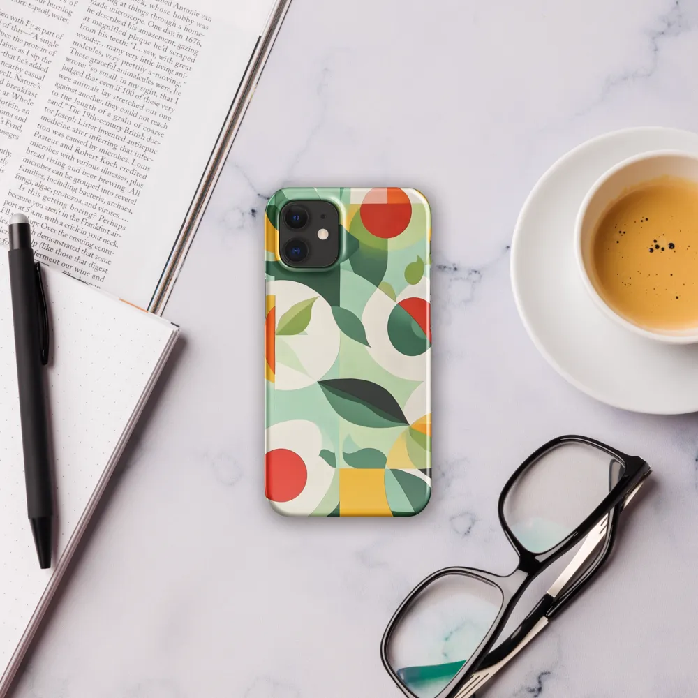 Harmony in Shapes: A Playful Abstract Design | Phone Case |  12 Mini | Snap Case | Glossy