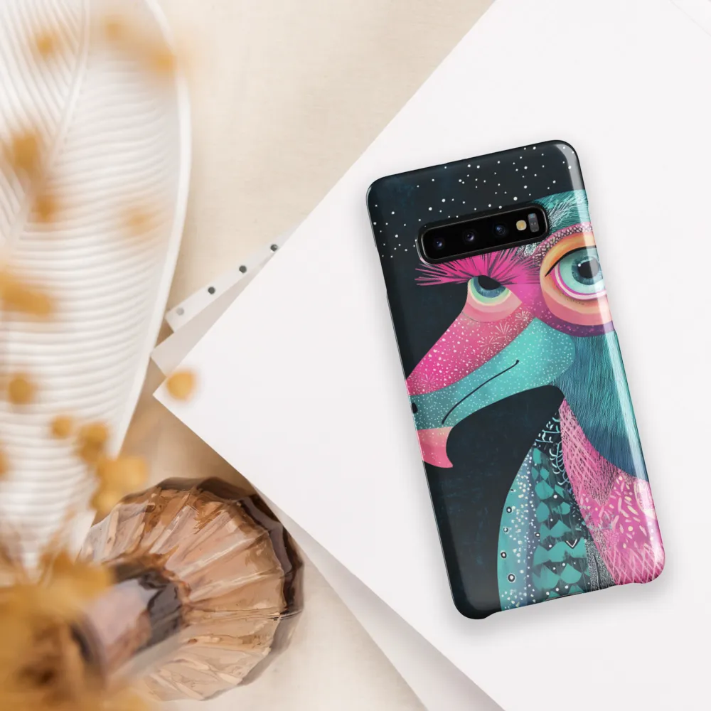 Whimsical Vulture: A Dance of Colors | Phone Case |  S10 Plus | Snap Case | Glossy