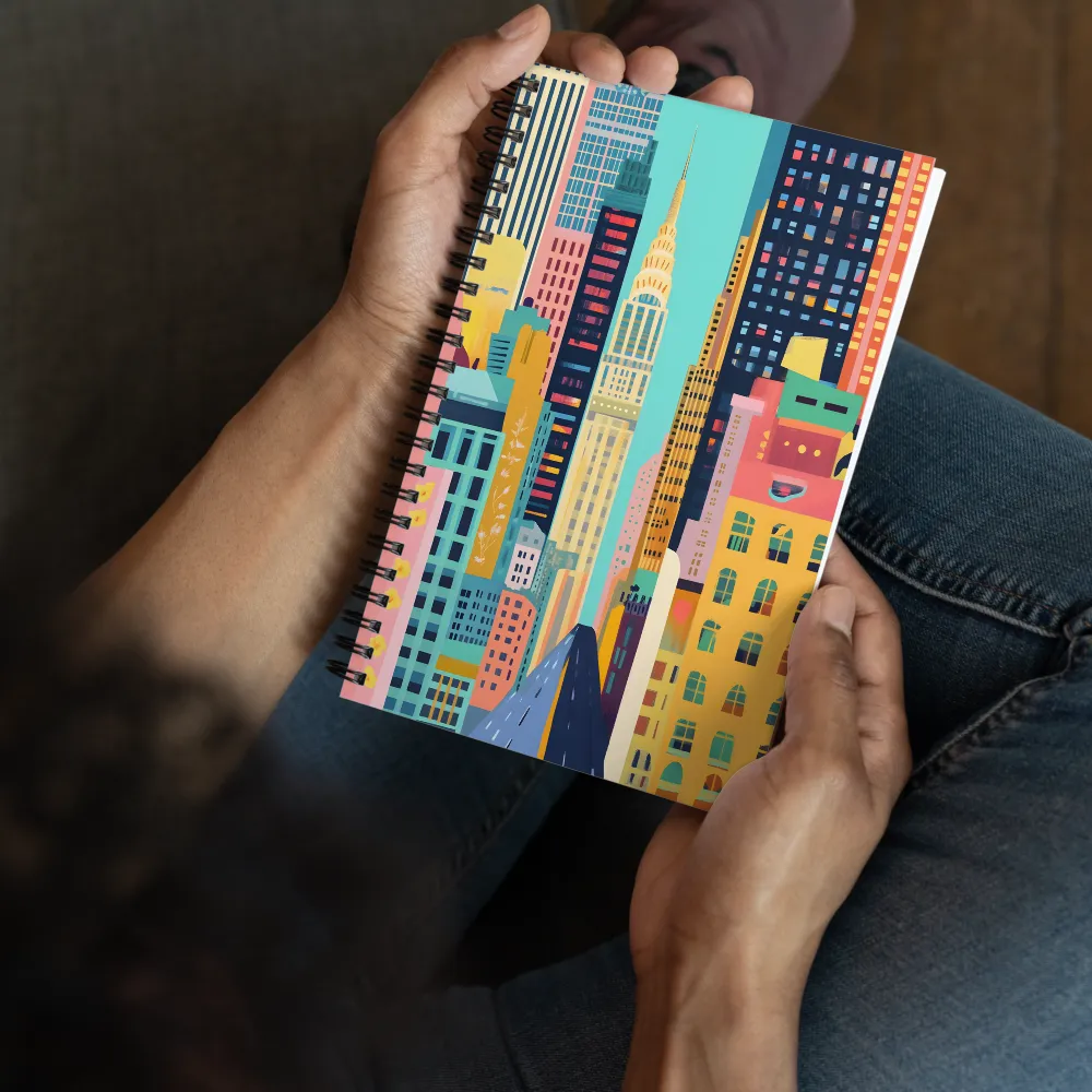 Vibrant Cityscape: A Modern Urban Journey | Spiral Notebook