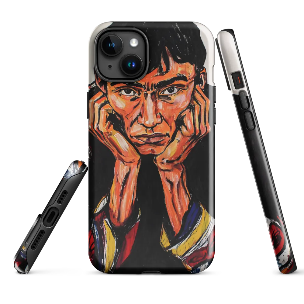 Contemplative Intensity: An Expressionist Portrait