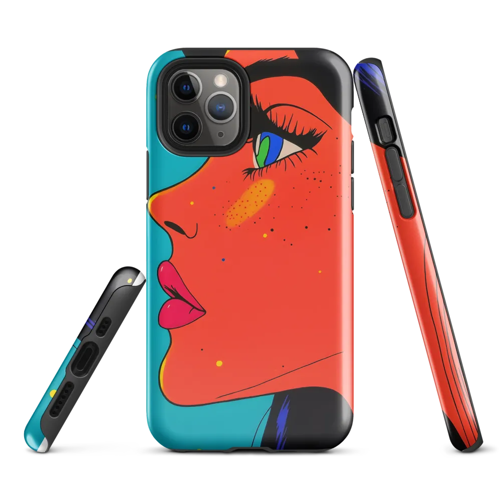 Vibrant Feminine Profile in Pop Art