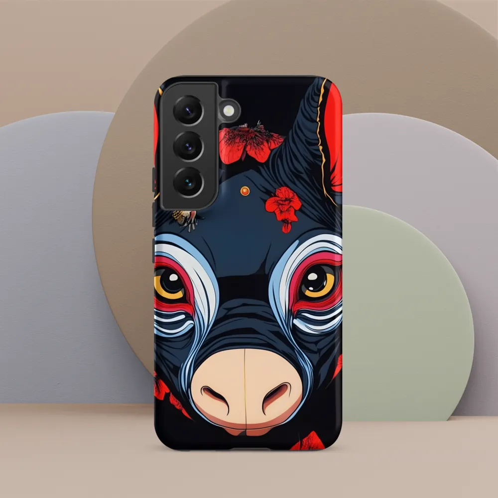 Mystical Bull with Floral Motifs