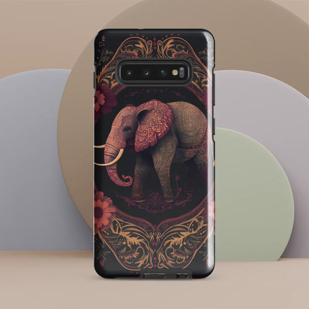 Regal Reverie: The Ornate Elephant | Phone Case |  S10 Plus | Tough Case | Glossy