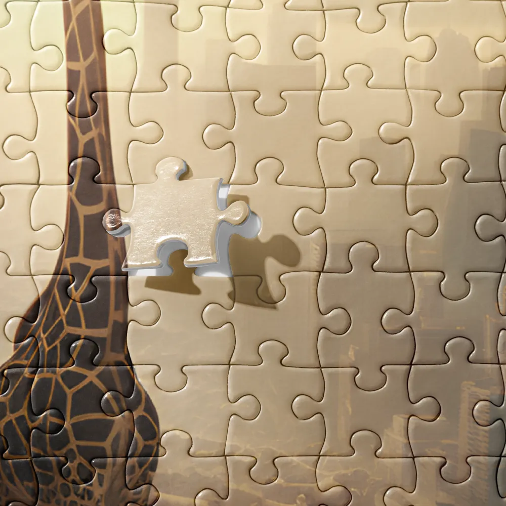 Urban Serengeti: A Giraffe's Perspective | Jigsaw Puzzle | 252 pieces