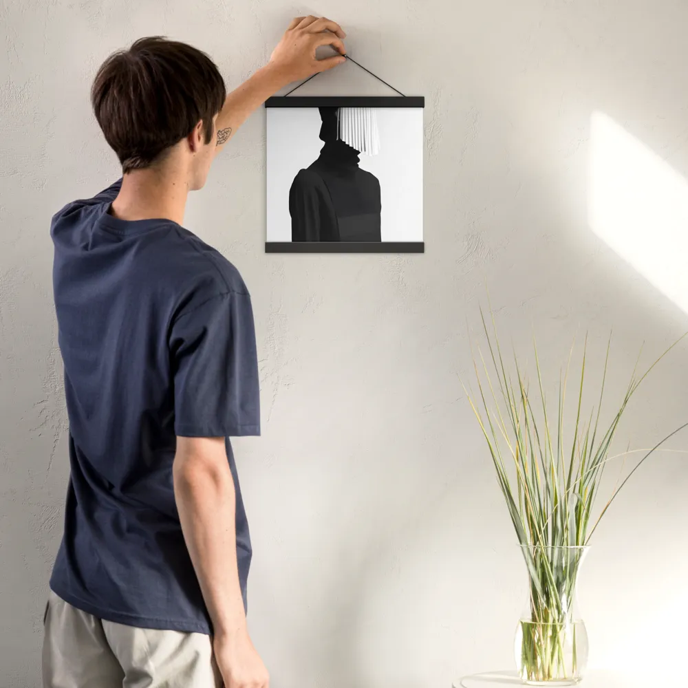 Veil of Mystery | Poster With Black Wood Hanger | 12″×12″