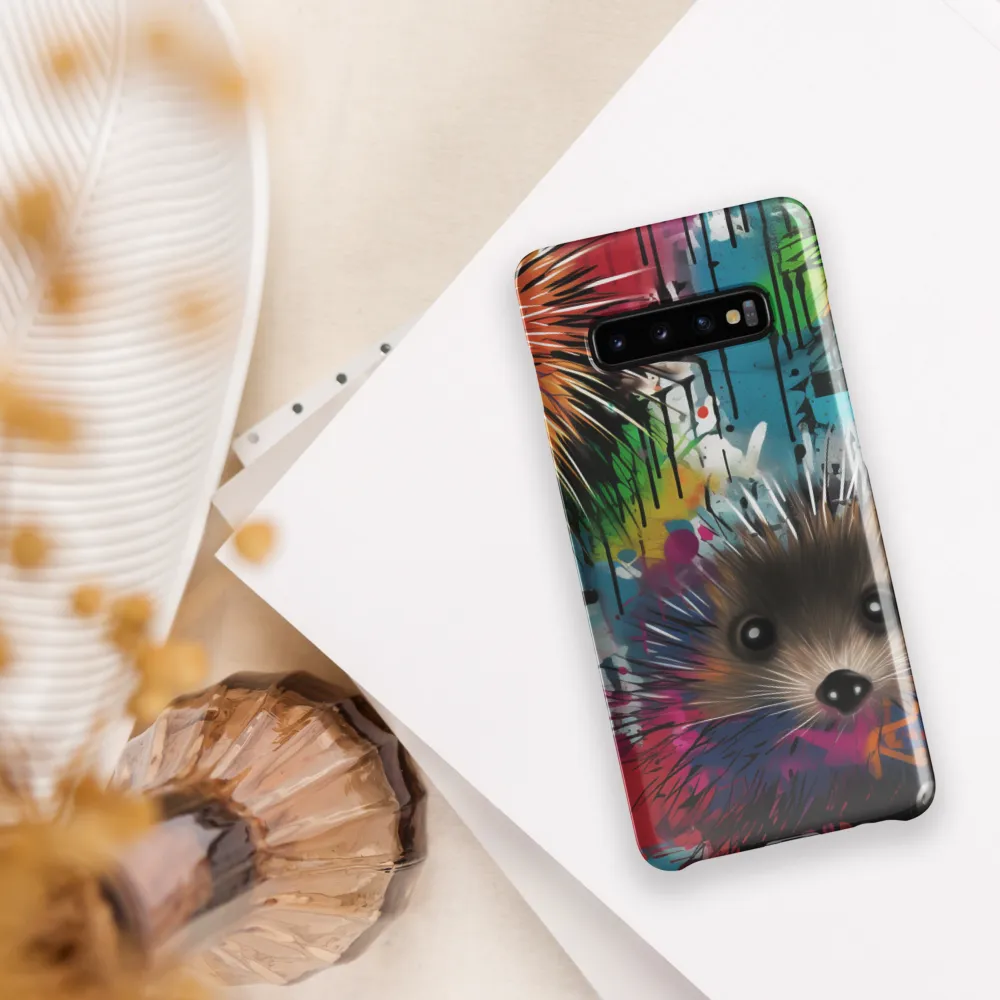 Whimsical Hedgehogs in a Kaleidoscopic Wonderland | Phone Case |  S10 Plus | Snap Case | Glossy