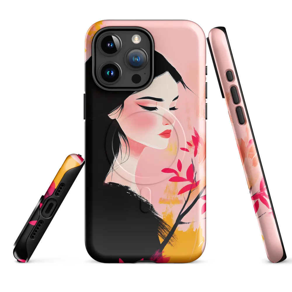 Pink Profile with Blossom Branch