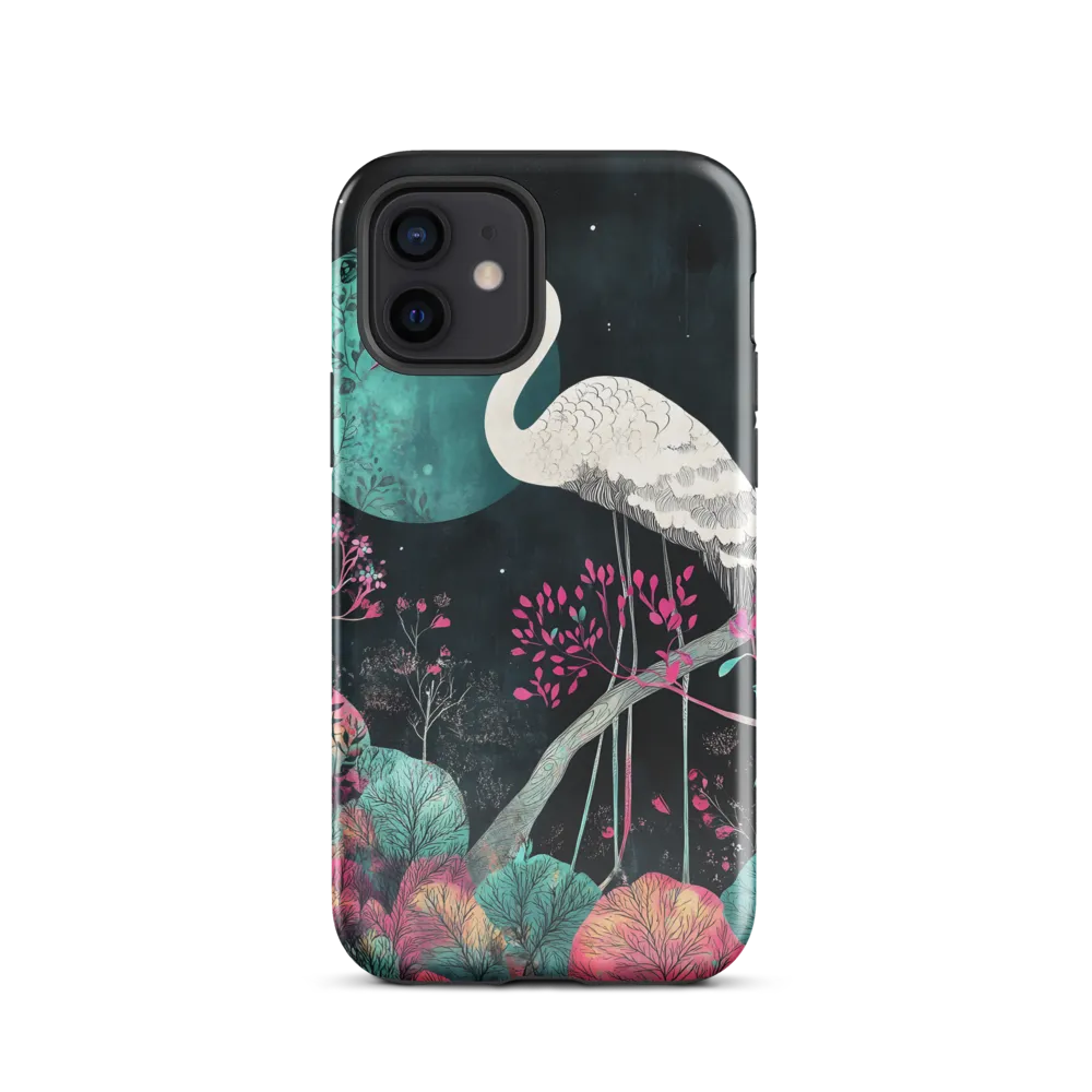 Ethereal Presence: Heron in a Floral Dreamscape
