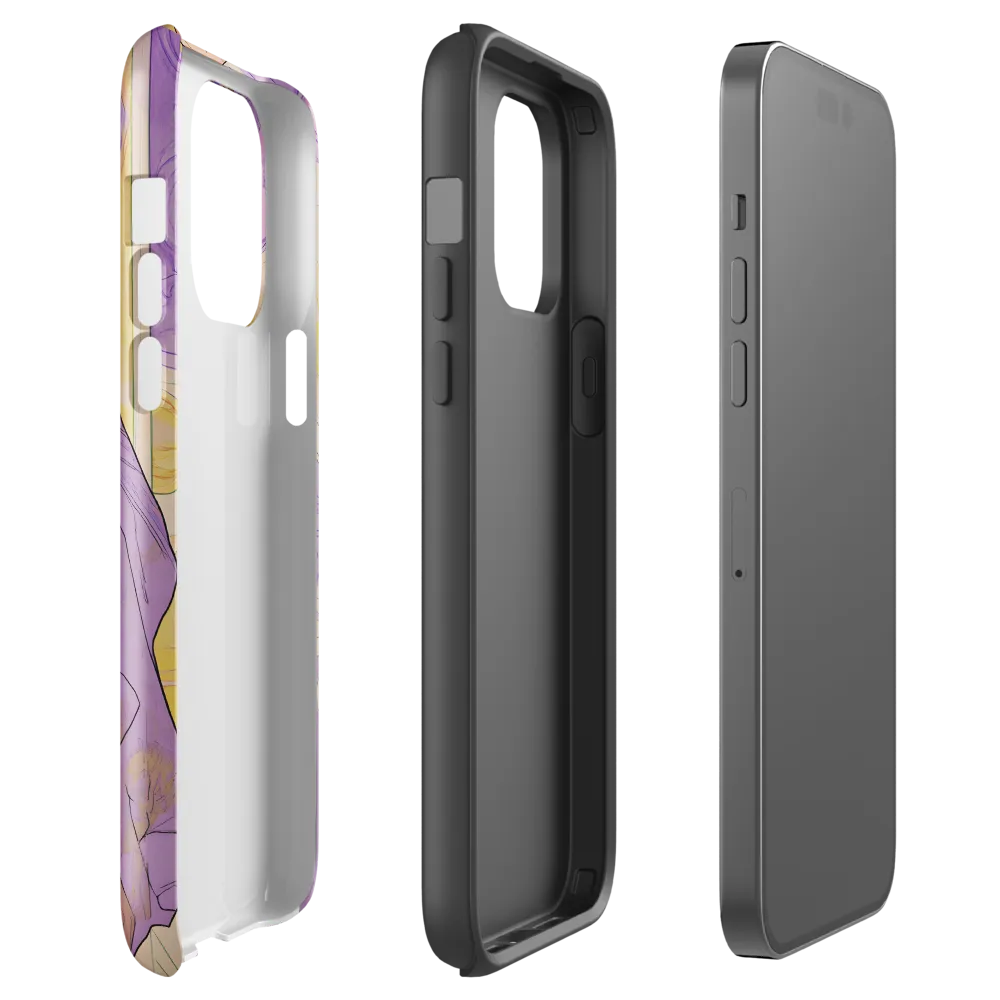 Elegance in Floral Harmony | Phone Case |  14 Pro Max | Tough Case | Glossy