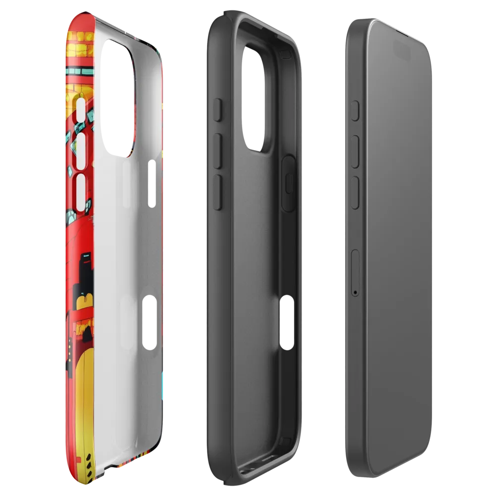 Neon Dreams: A Cyberpunk Cityscape | Phone Case |  16 Pro Max | Tough Case | Glossy