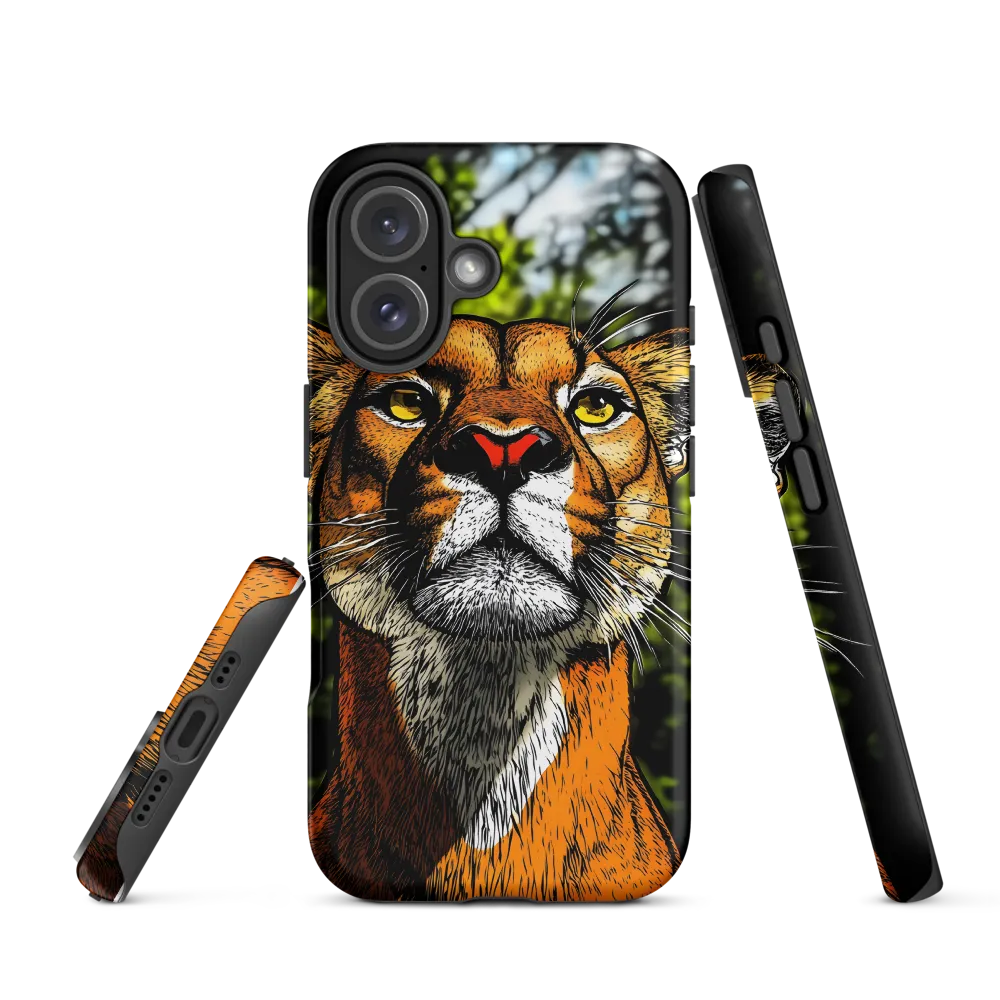 Regal Gaze: The Lioness in Focus | Phone Case