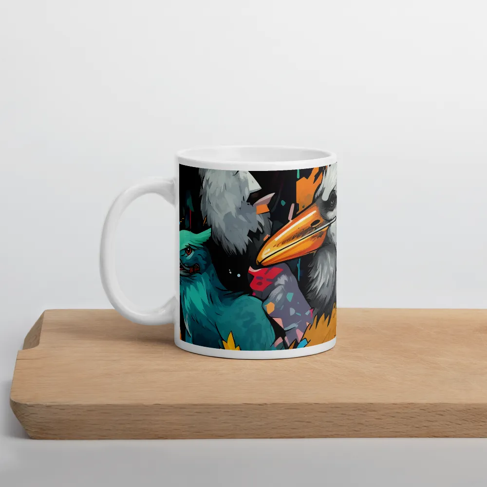 Avian Vortex: A Celebration of Color and Form | Mug with White inside | 11 oz