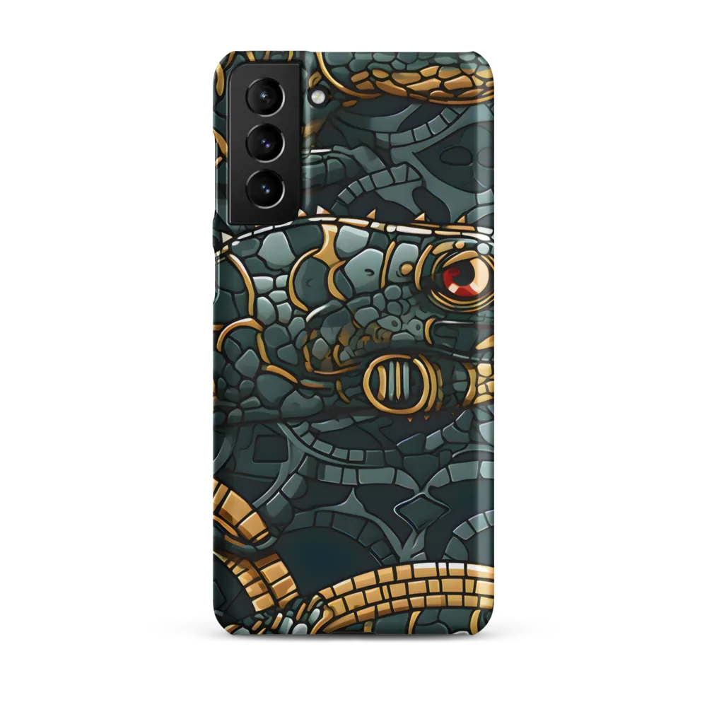 Reptilian Elegance: A Digital Art Nouveau Tapestry