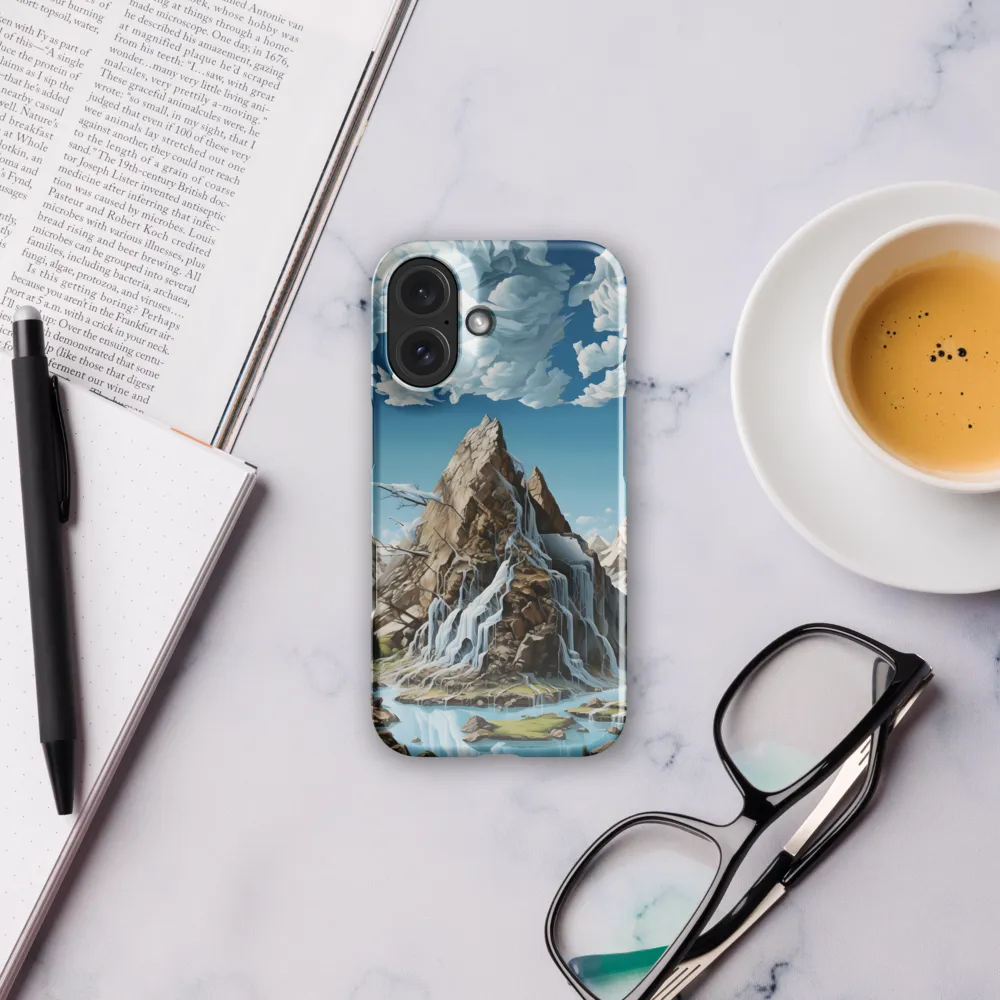 Majestic Cascade: A Mountain Masterpiece | Phone Case |  16 | Snap Case | Glossy