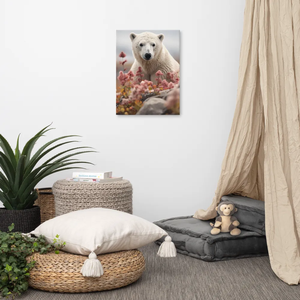 Curiosity Among Blooms: The Polar Bear