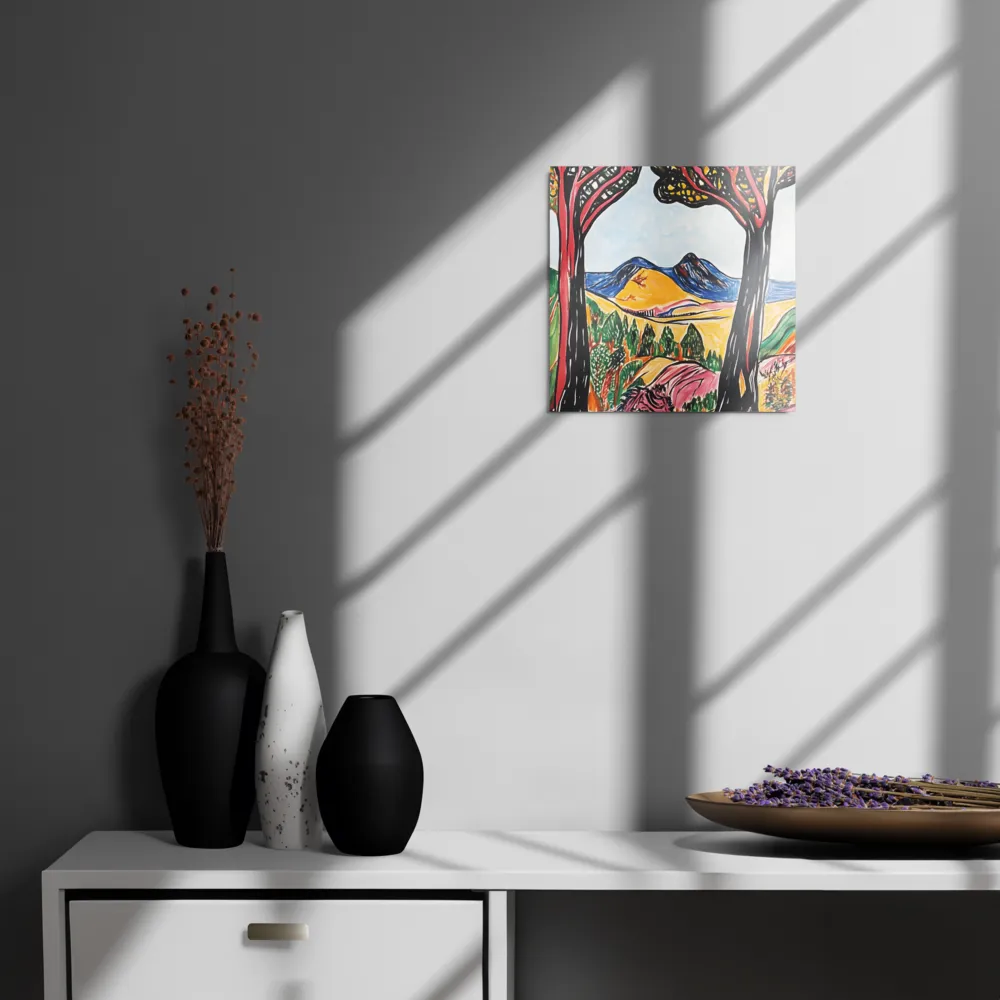 Vibrant Nature's Embrace | Metal Print | 12″×12″