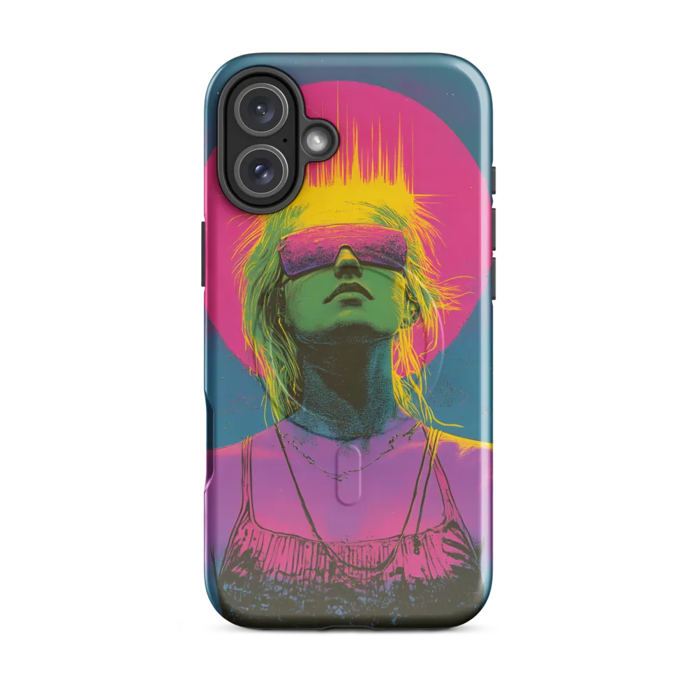 Neon Dreams: Portrait of a Modern Muse | Phone Case |  16 Plus | MagSafe® Tough Case | Glossy
