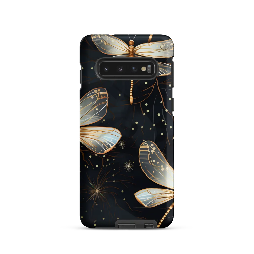 Ethereal Dance: Dragonflies in a Midnight Garden