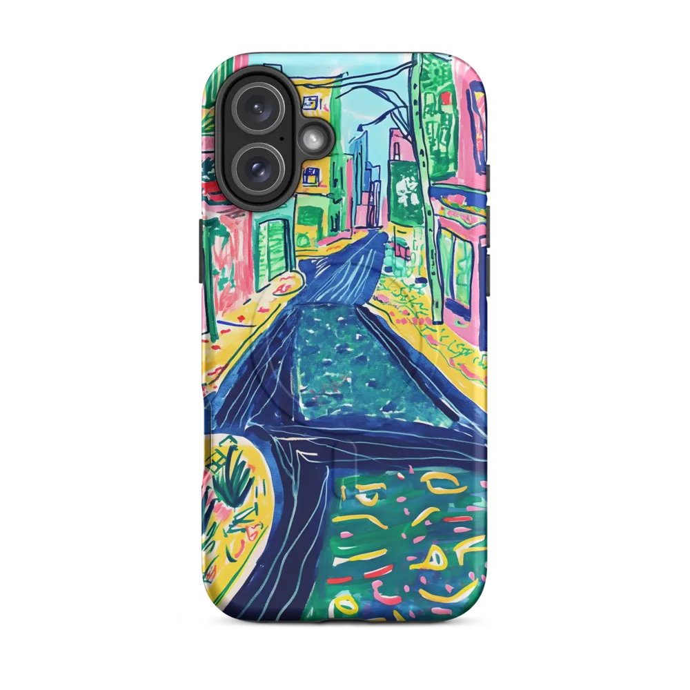 Dreamy Street in Vibrant Hues