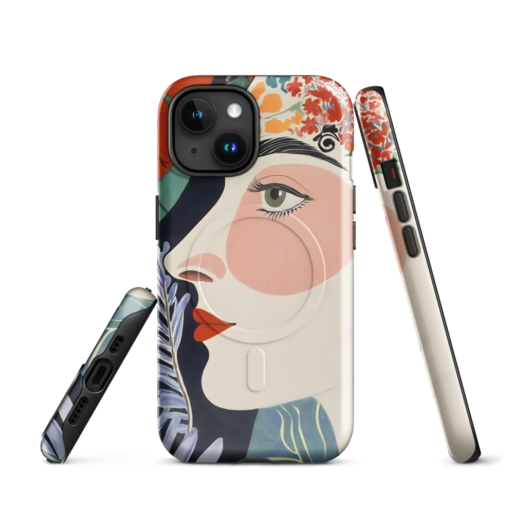 Floral Serenade: A Modern Portrait