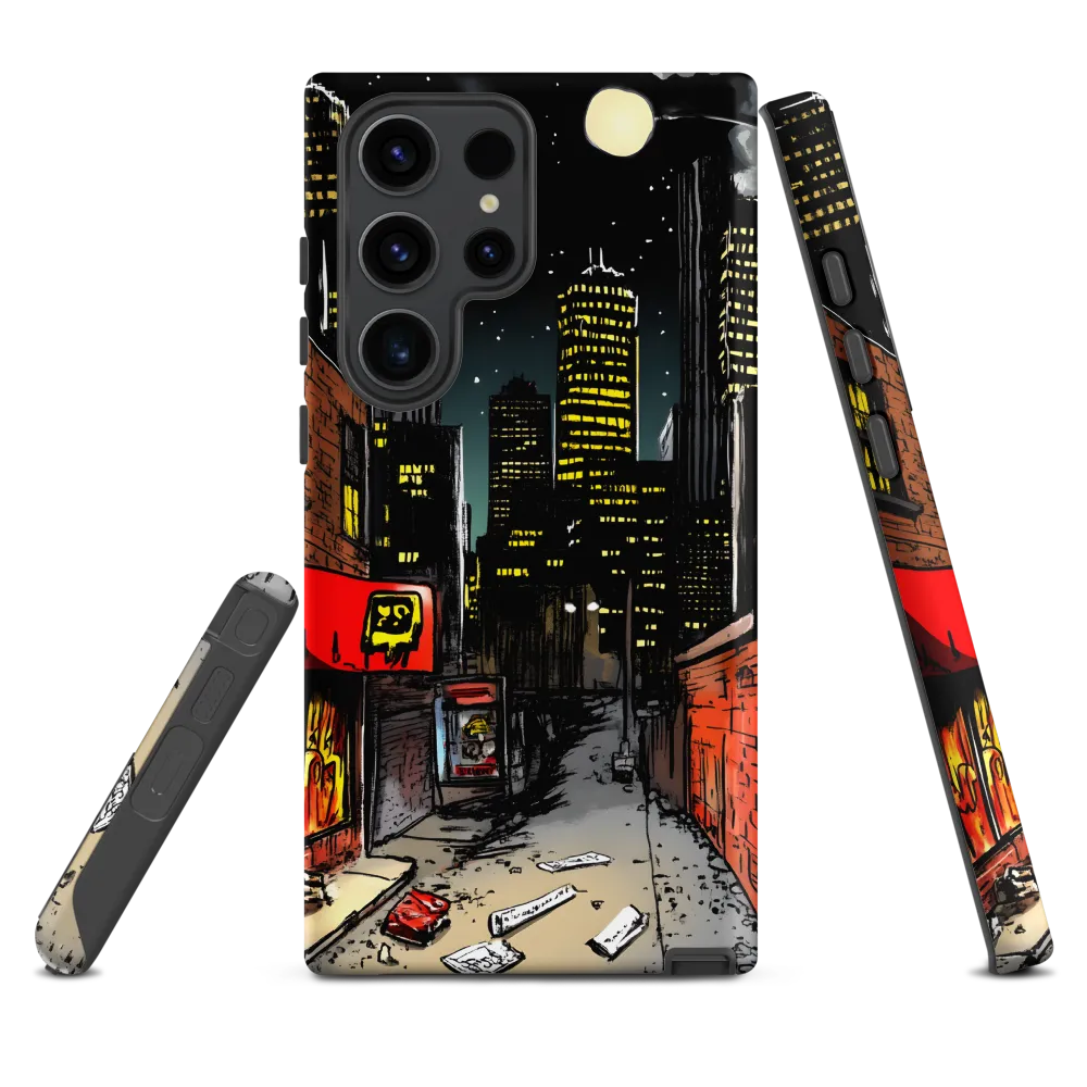 Nocturnal Cityscape: The Hidden Alley | Phone Case |  S23 Ultra | Tough Case | Matte