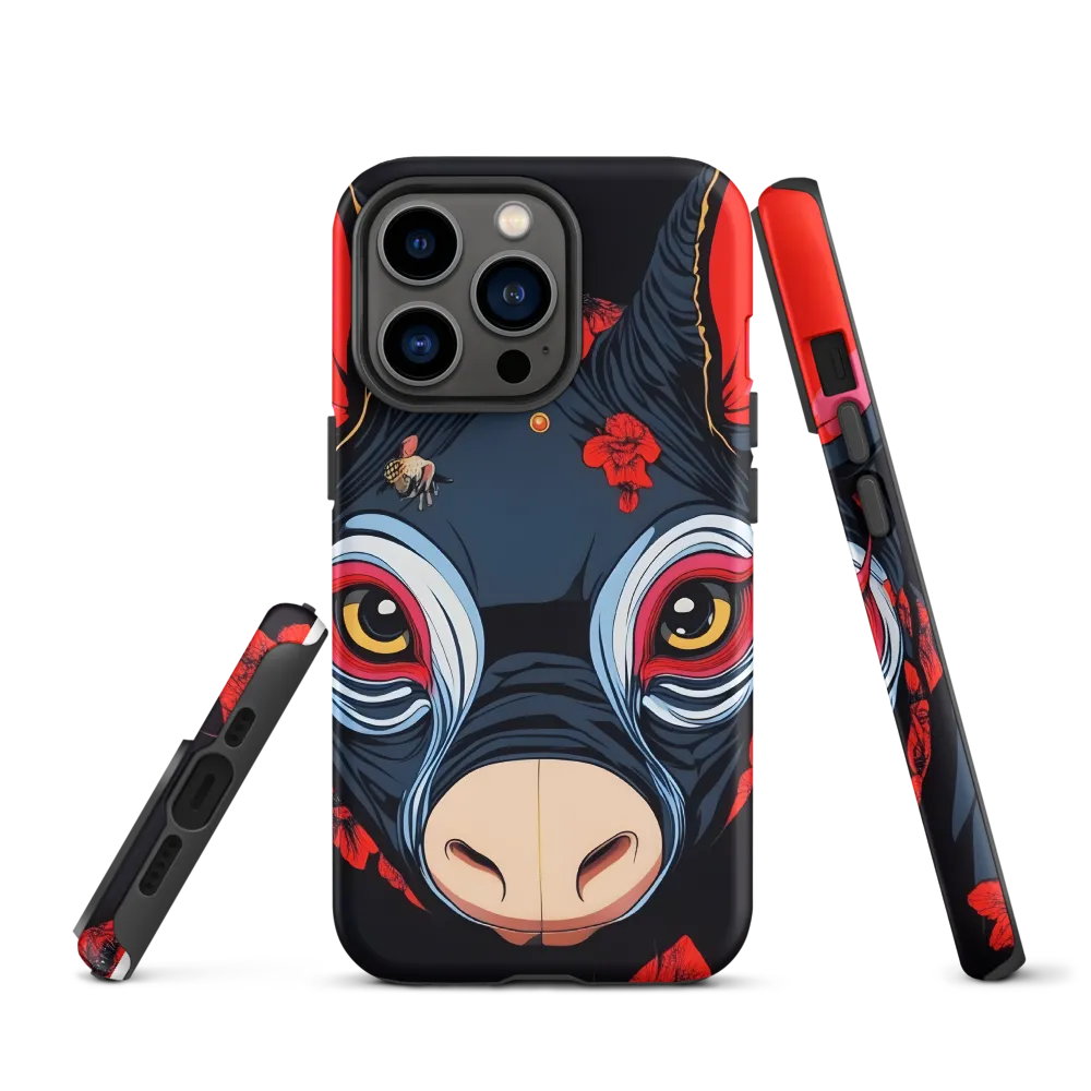 Mystical Bull with Floral Motifs