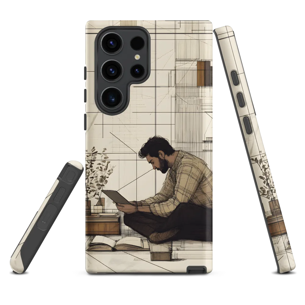 Quiet Reflections in Line | Phone Case |  S23 Ultra | Tough Case | Matte