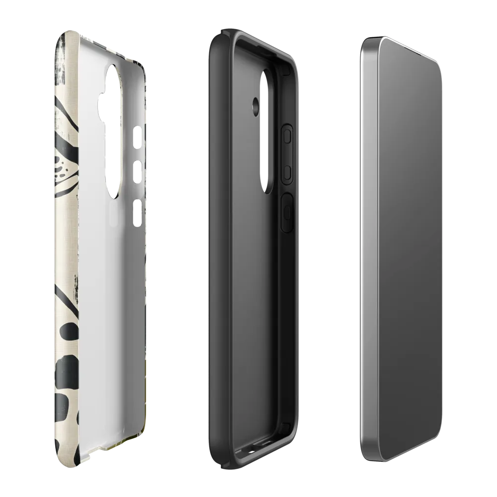 Leopard in Silhouette: A Modern Appeal | Phone Case |  S24 Plus | Tough Case | Glossy