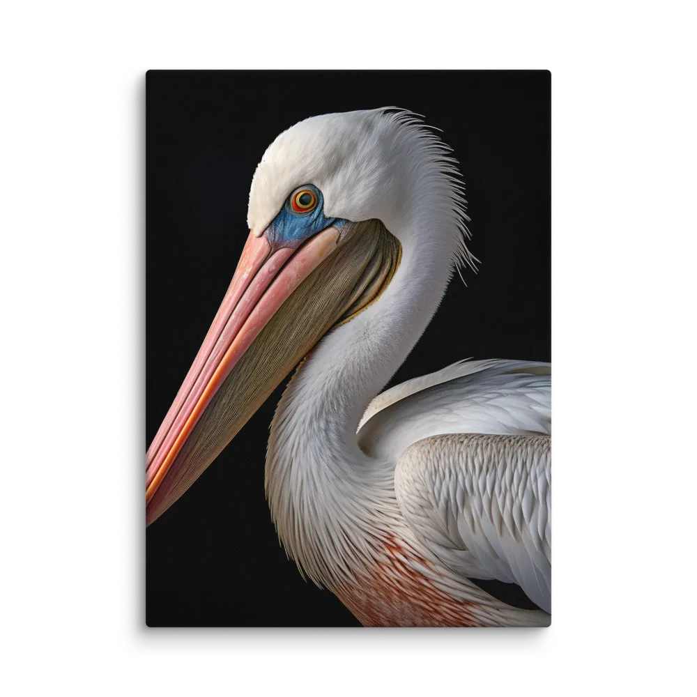 Elegance in White: The Pelican | Canvas | 40″×55″