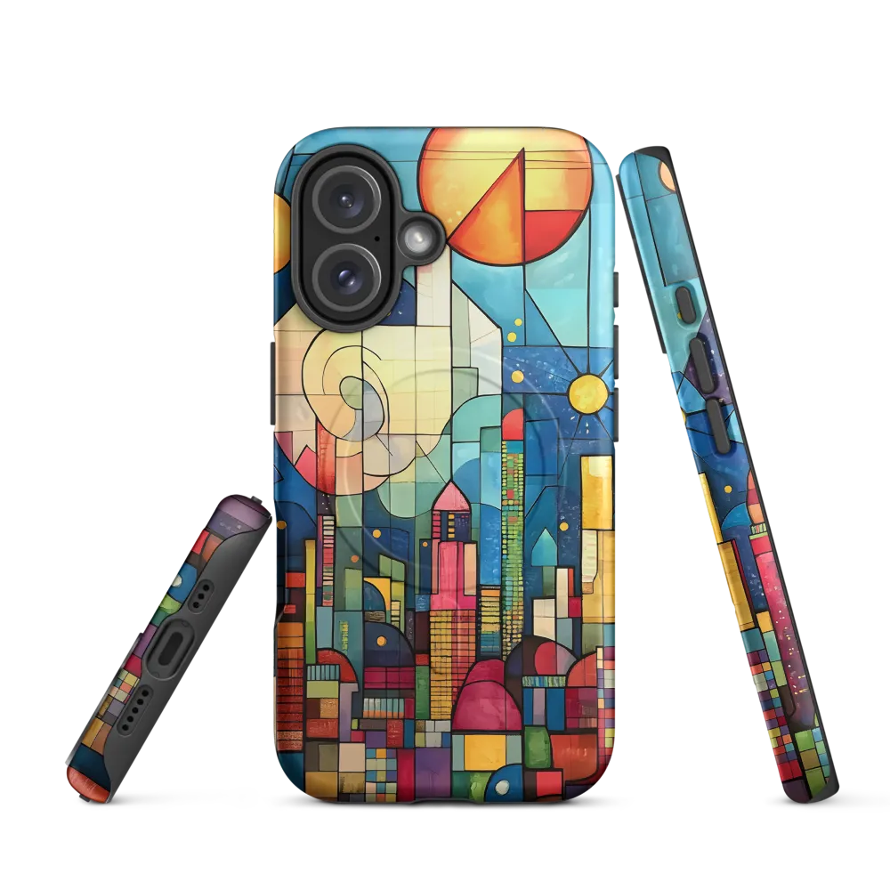 Geometric Harmony: A Vibrant Cityscape