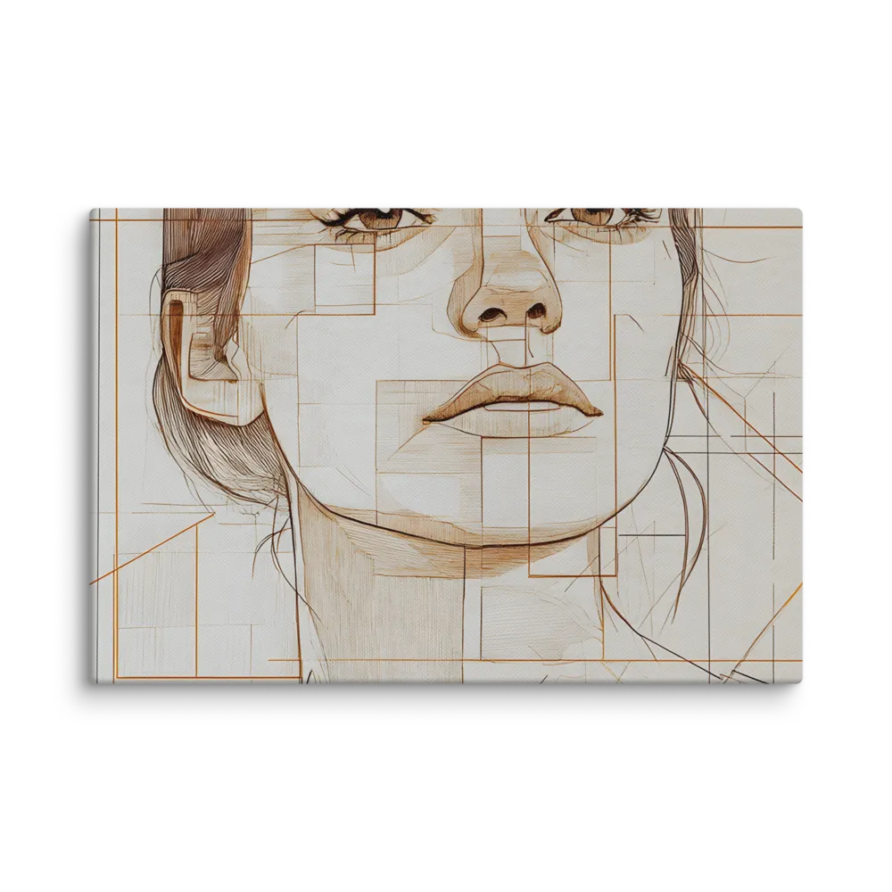 Geometric Serenity: A Minimalist Portrait