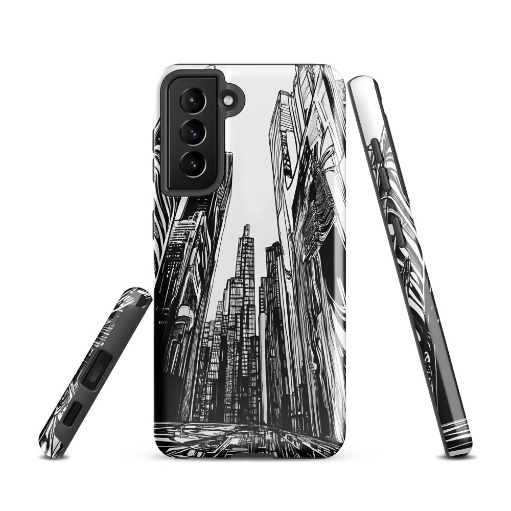 Urban Echoes: A Line Art Journey