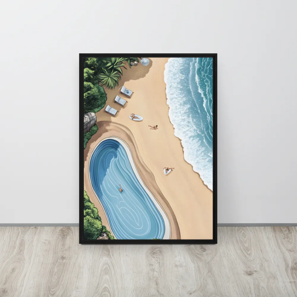 Serenity by the Shore | Canvas with Black Frame | 20″×28″