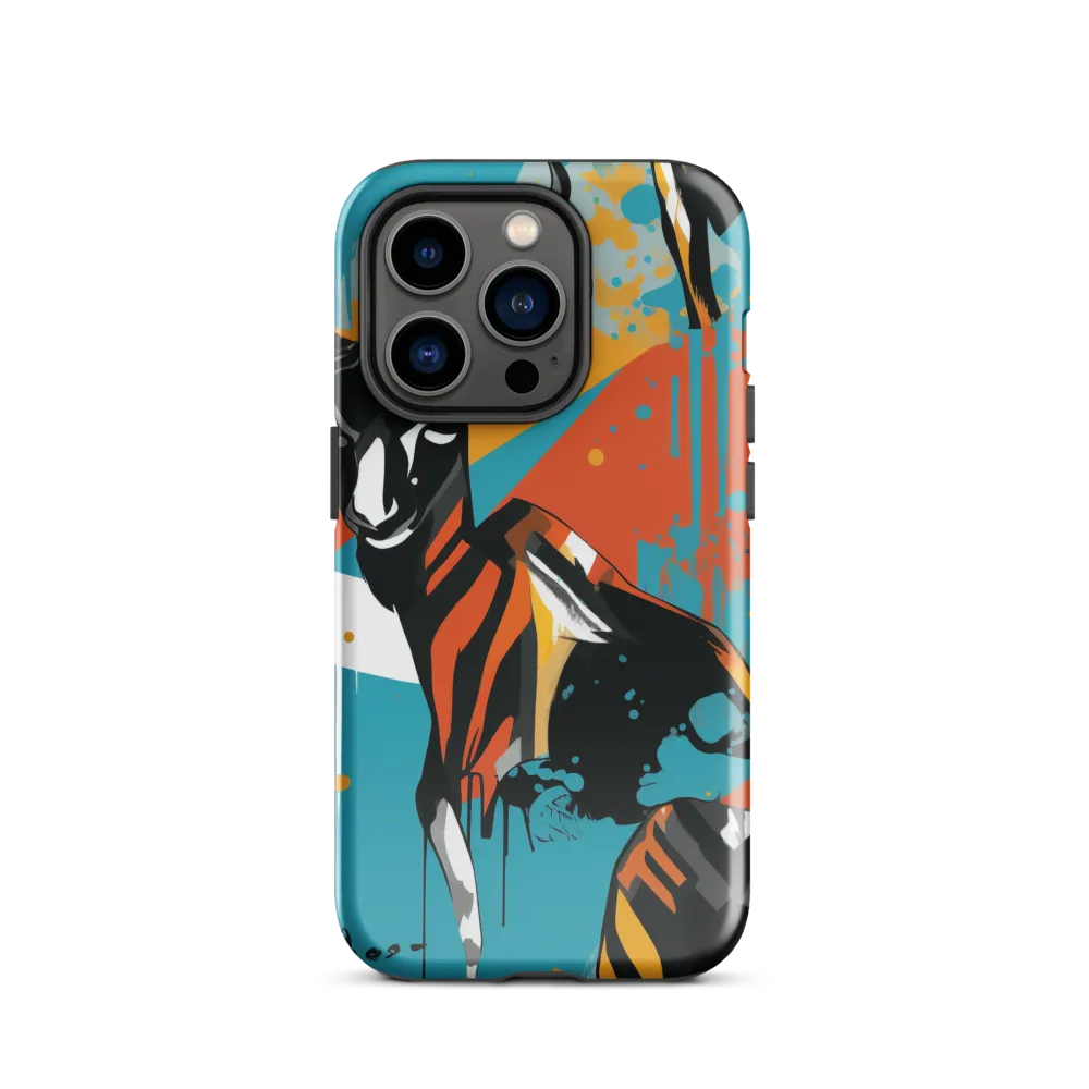 Dynamic Antelope in Vivid Abstract
