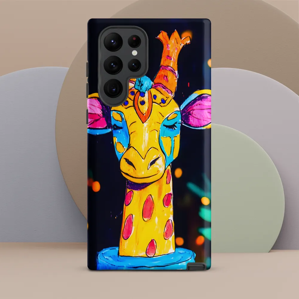 Whimsical Giraffe in Vibrant Colors