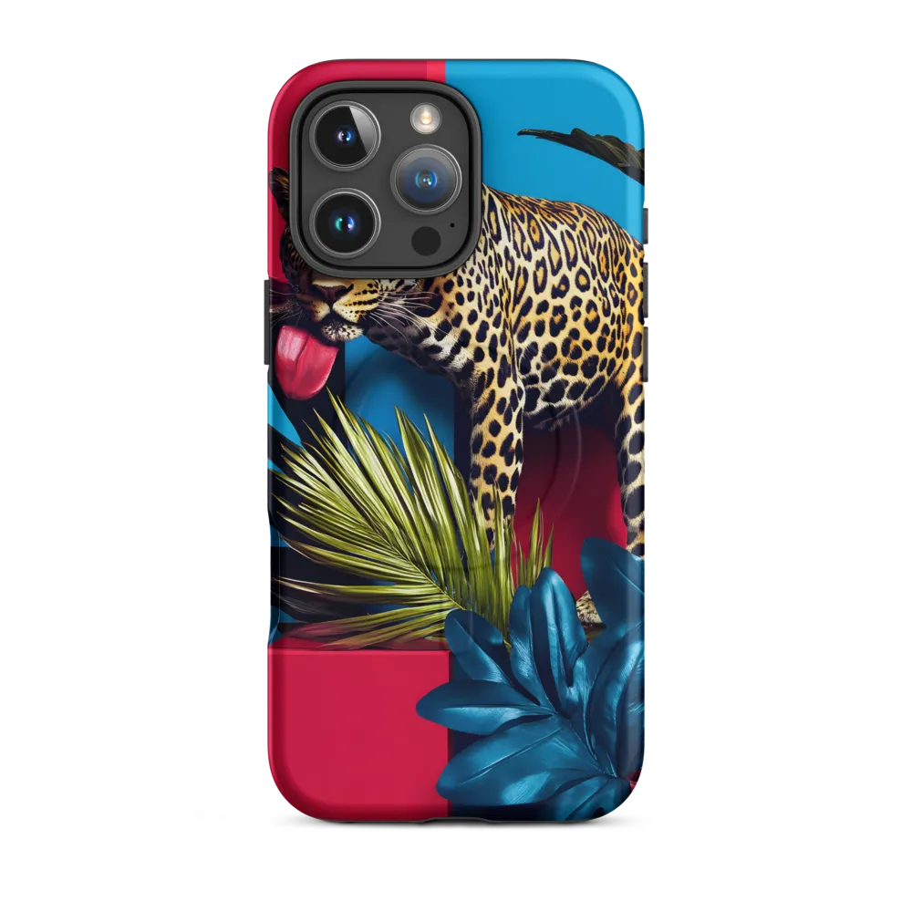 Playful Leopard in Vibrant Paradise