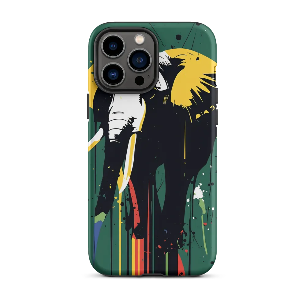 Majestic Minimalism: The Colorful Elephant