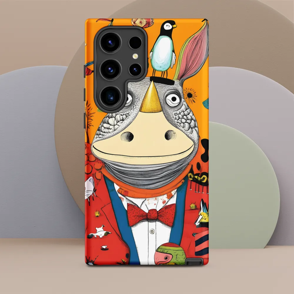 Whimsical Rhinoceros: A Playful Encounter