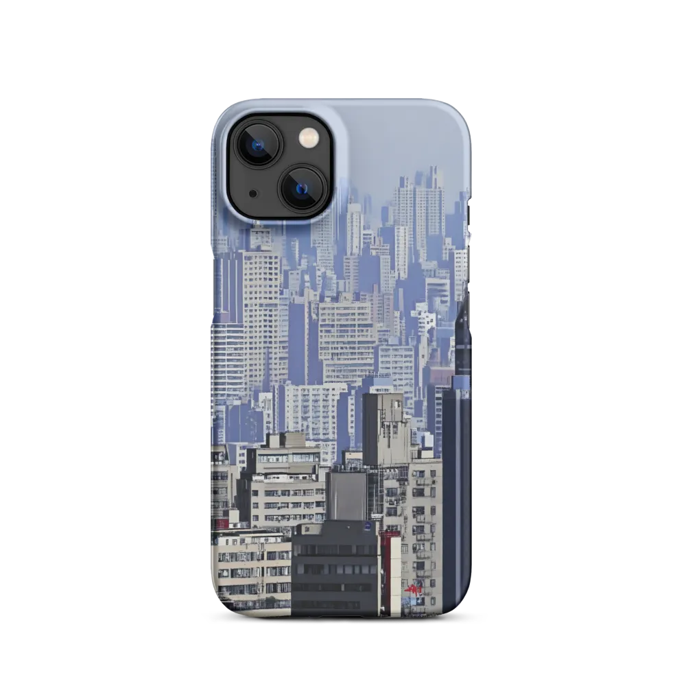Urban Symphony: A Cityscape in Blues and Grays | Phone Case |  13 | Snap Case | Matte