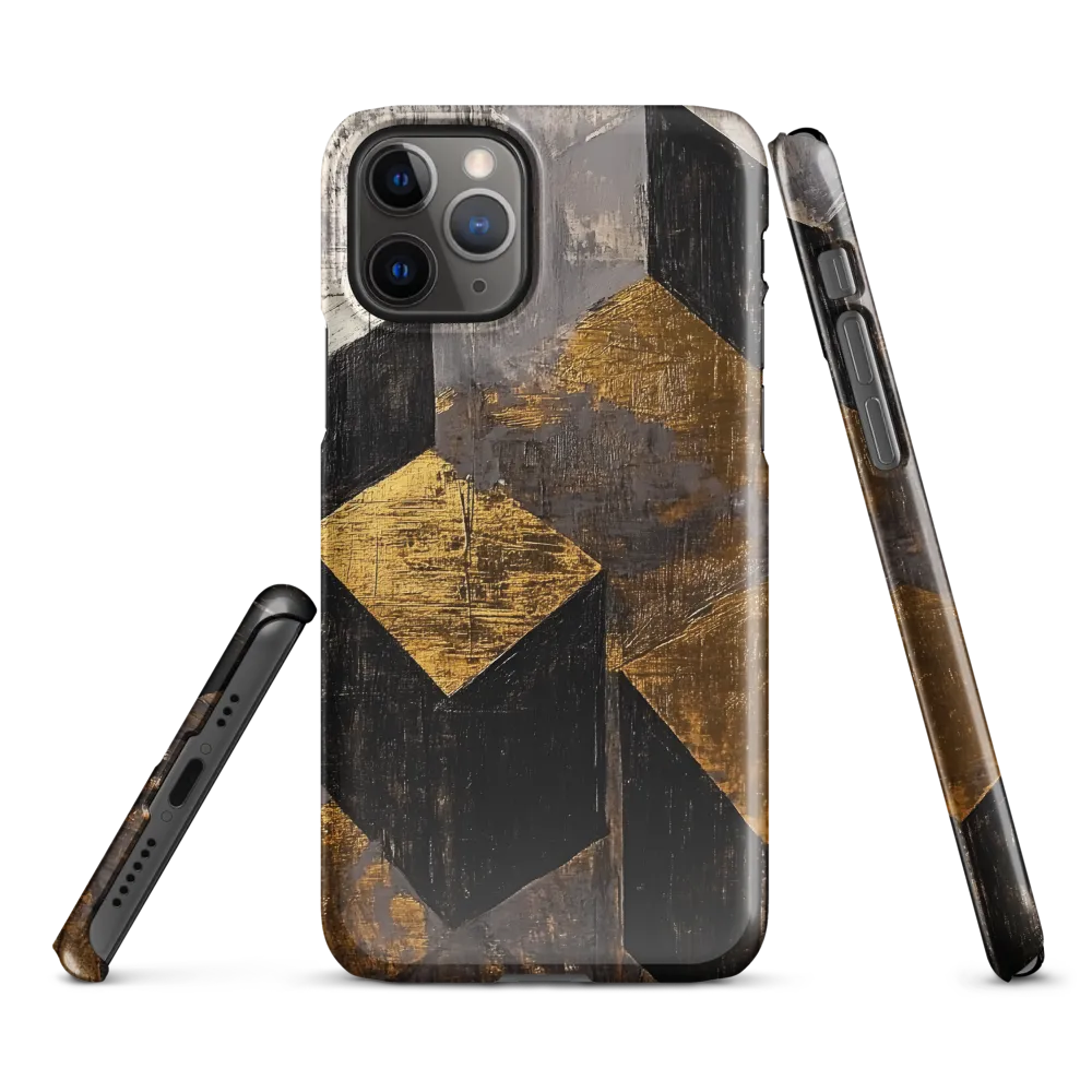 Geometric Harmony in Gold and Black | Phone Case |  11 Pro | Snap Case | Glossy