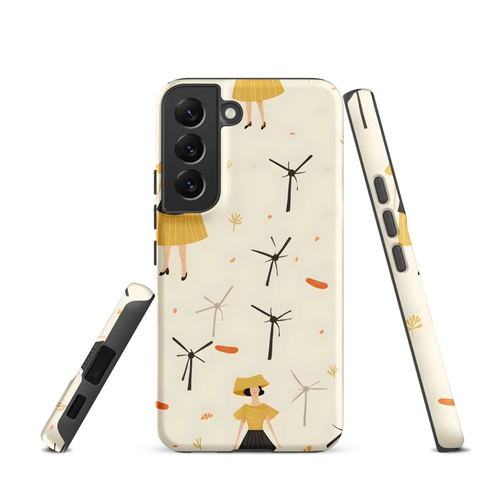 Whimsical Patterns of Nature and Femininity | Phone Case |  S22 | Tough Case | Matte