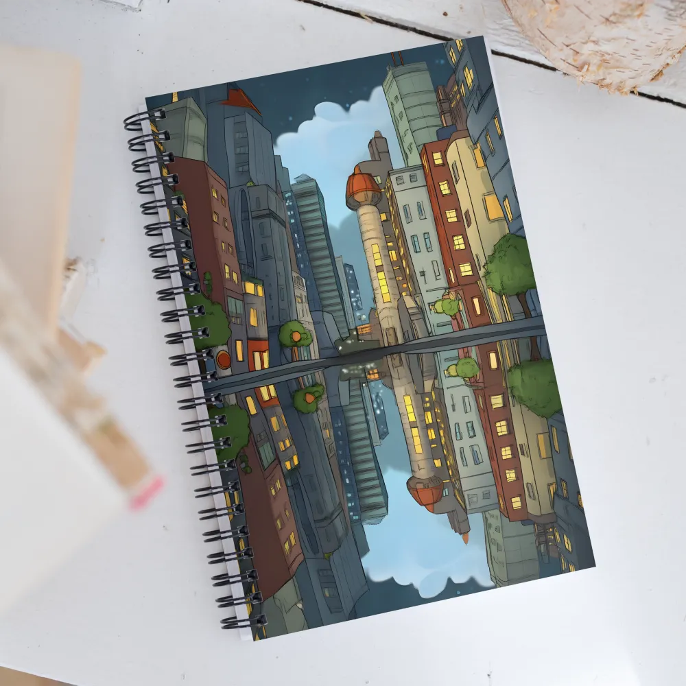 Reflections of a Serene City | Spiral Notebook