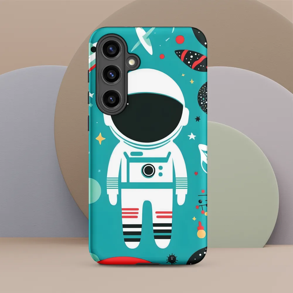 Whimsical Astronaut in Cosmic Wonderland