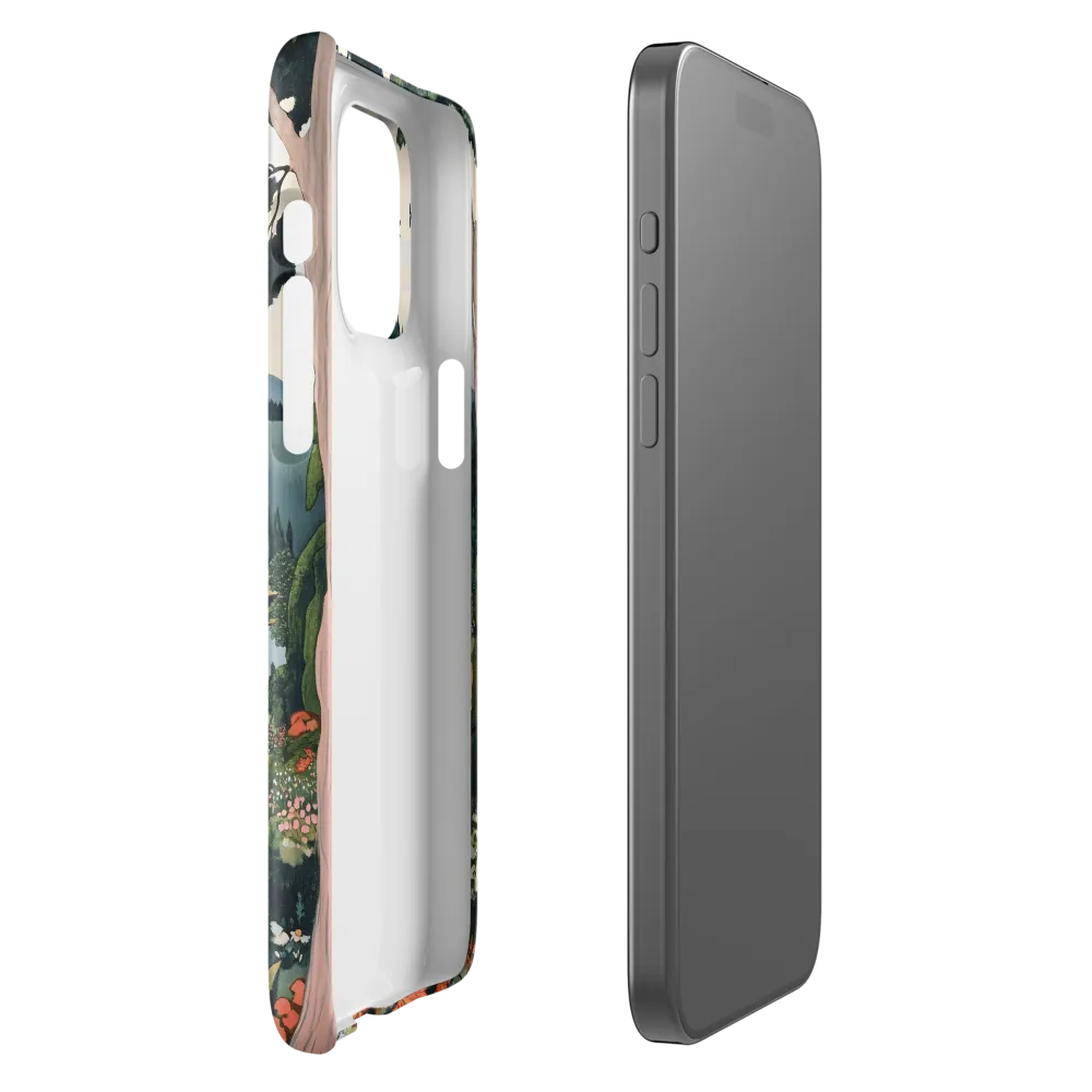 Tranquil Reflections: A Serene Landscape | Phone Case |  15 Pro Max | Snap Case | Glossy