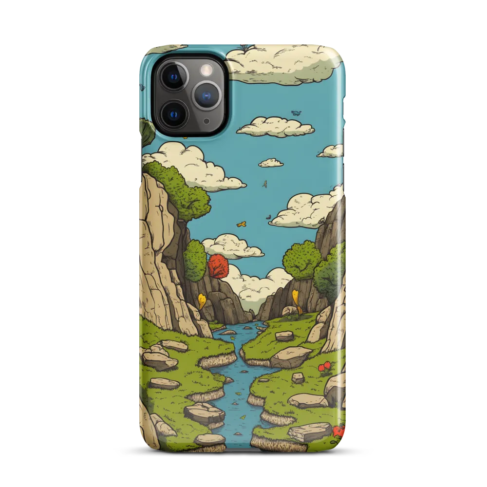 Whimsical Serenity: A Canyon Landscape | Phone Case |  11 Pro Max | Snap Case | Glossy