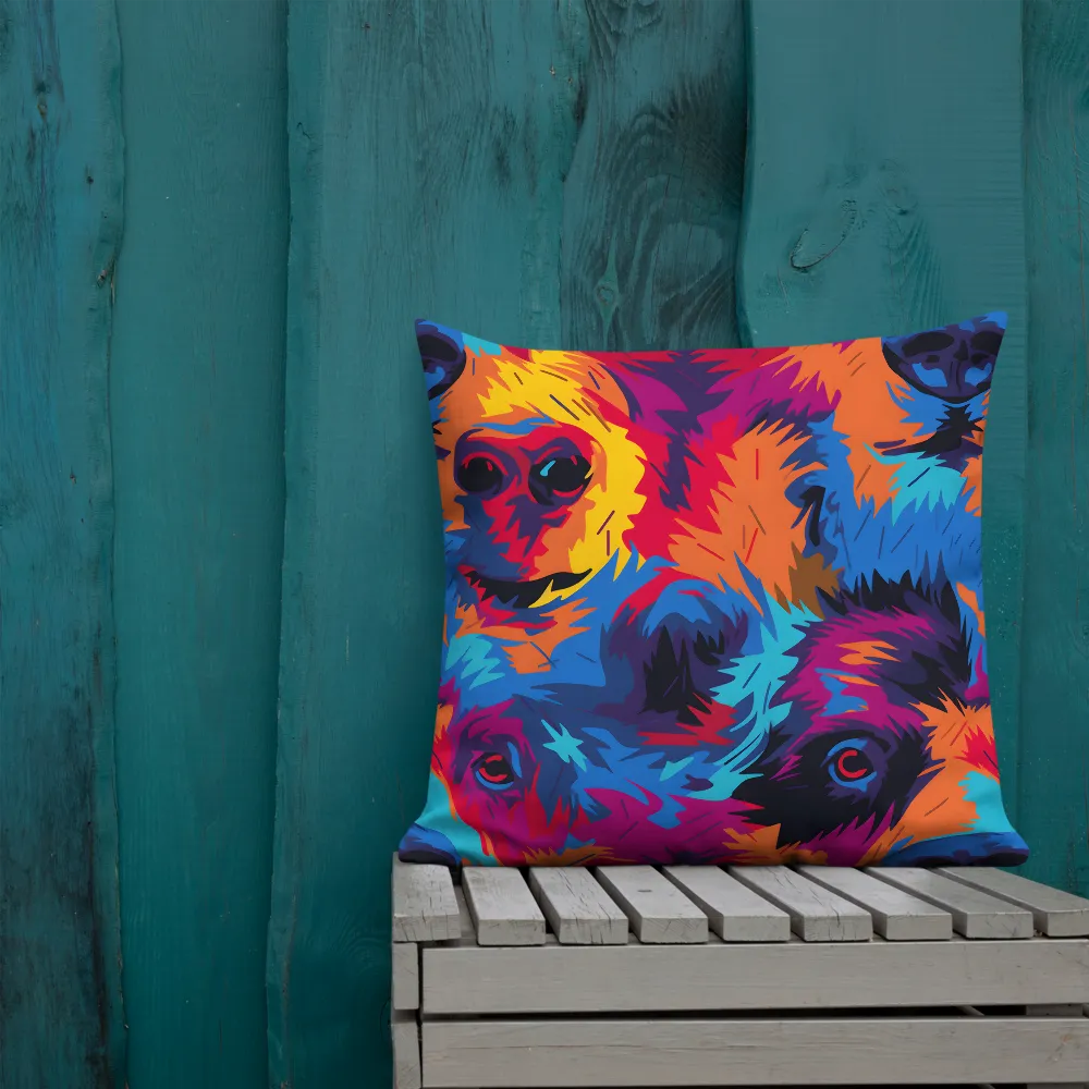 The Colorful Essence of Bears | Pillow | 22″×22″