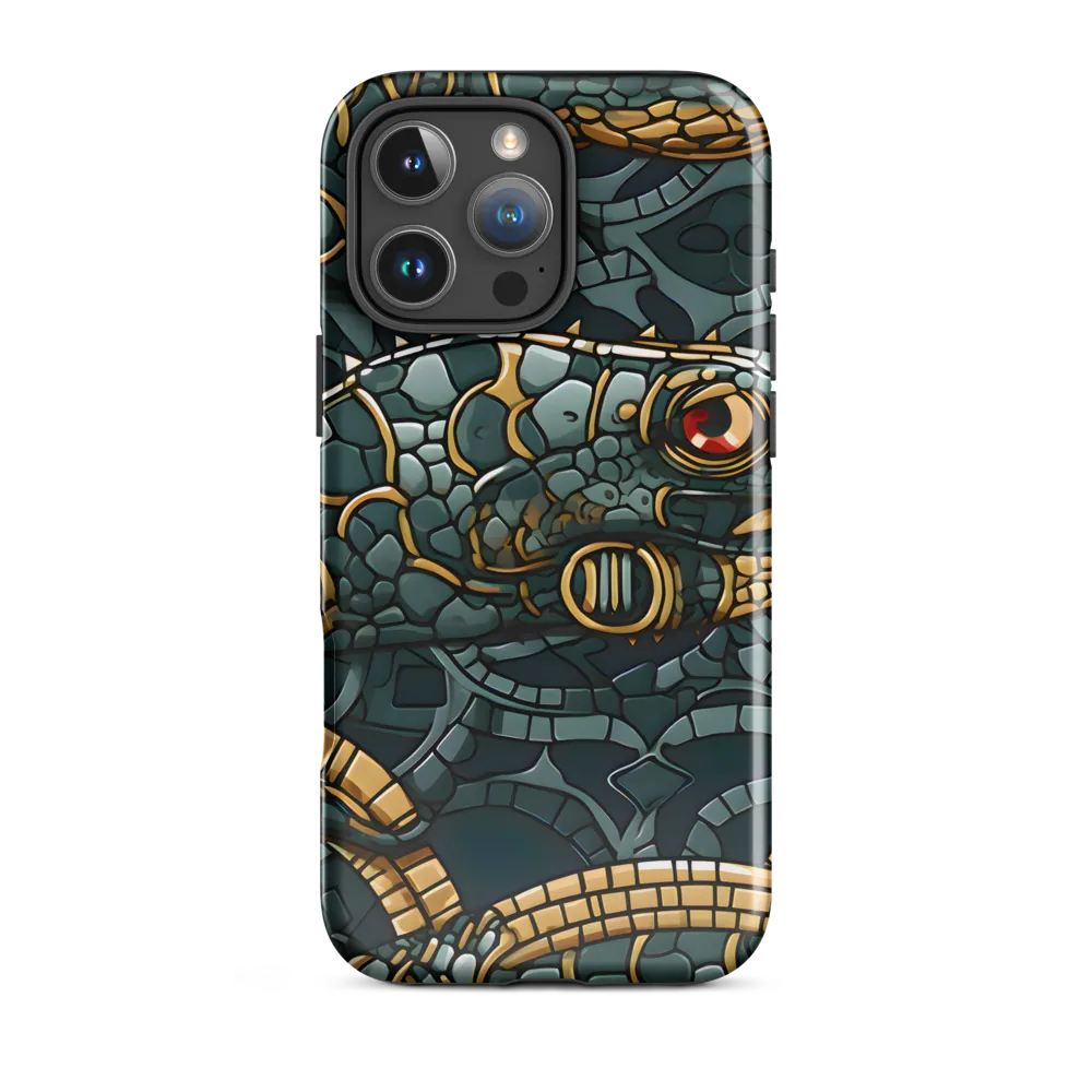 Reptilian Elegance: A Digital Art Nouveau Tapestry