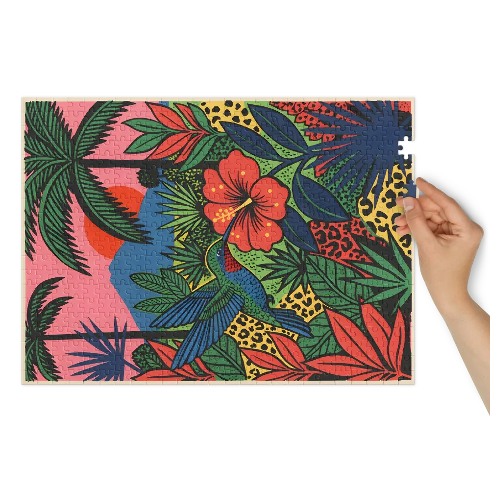 Jungle Hummingbird Serenade 
 Jigsaw Puzzle in Tin Box